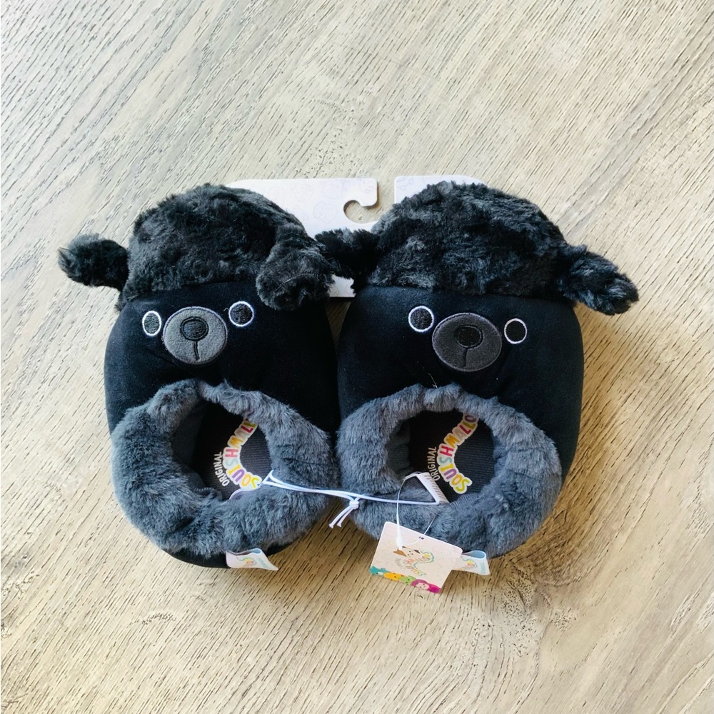 NWT🌼 Squishmallows Black Slippers Little Kids 13/1